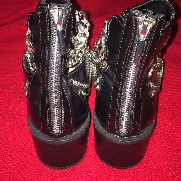 zara chain ankle boots